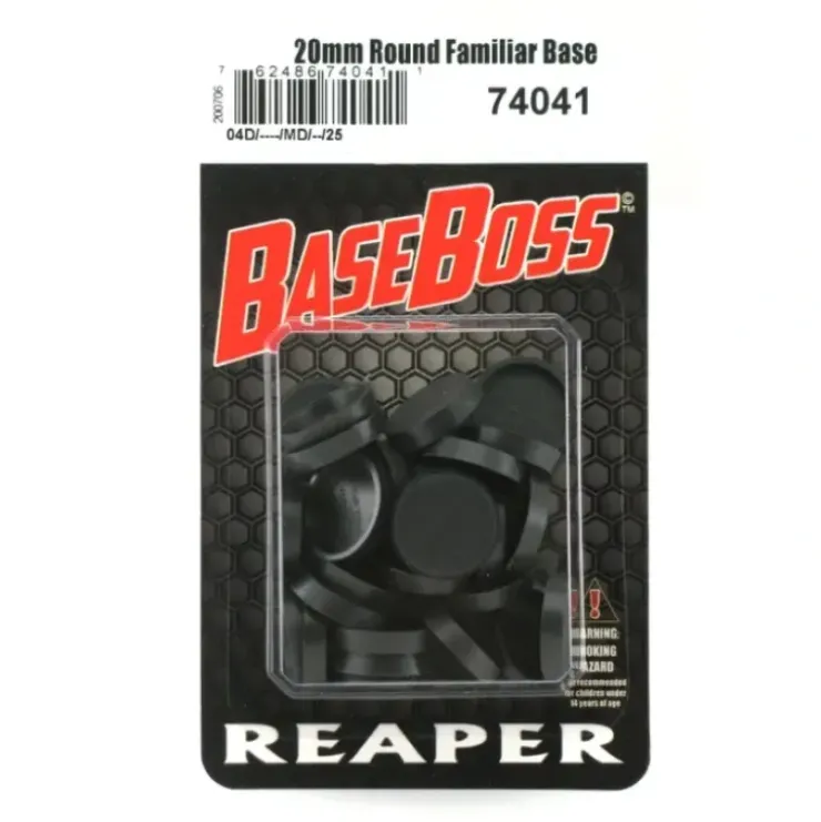 Reaper Miniatures 20mm Round Plastic Flat Top Base (25) RPG Accessory #74041 - Your Source for Gaming Essentials* Tabletop Miniatures