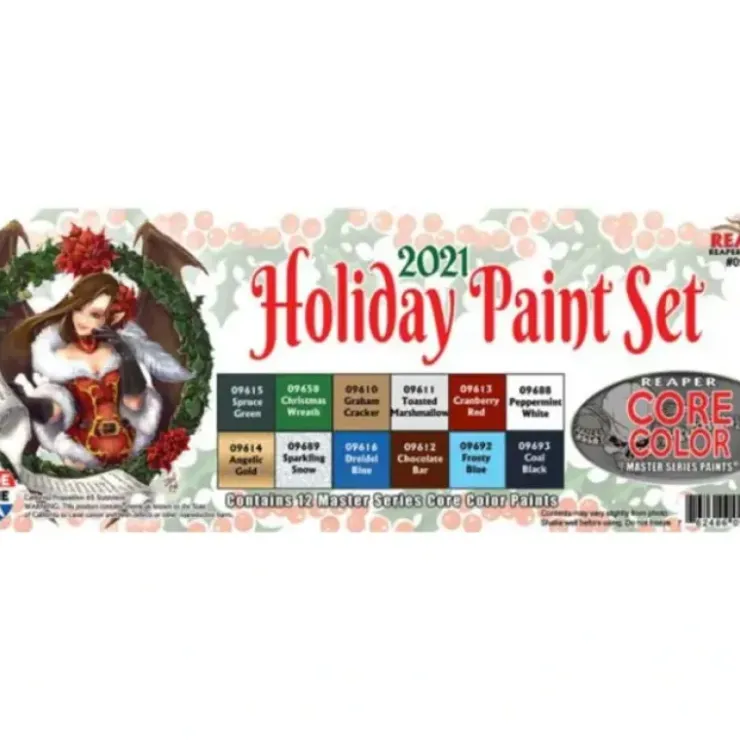 Tabletop Miniatures>Reaper Miniatures MSP Core Colors #09969 2021 Holiday Paint Set - Your Source for Gaming Essentials