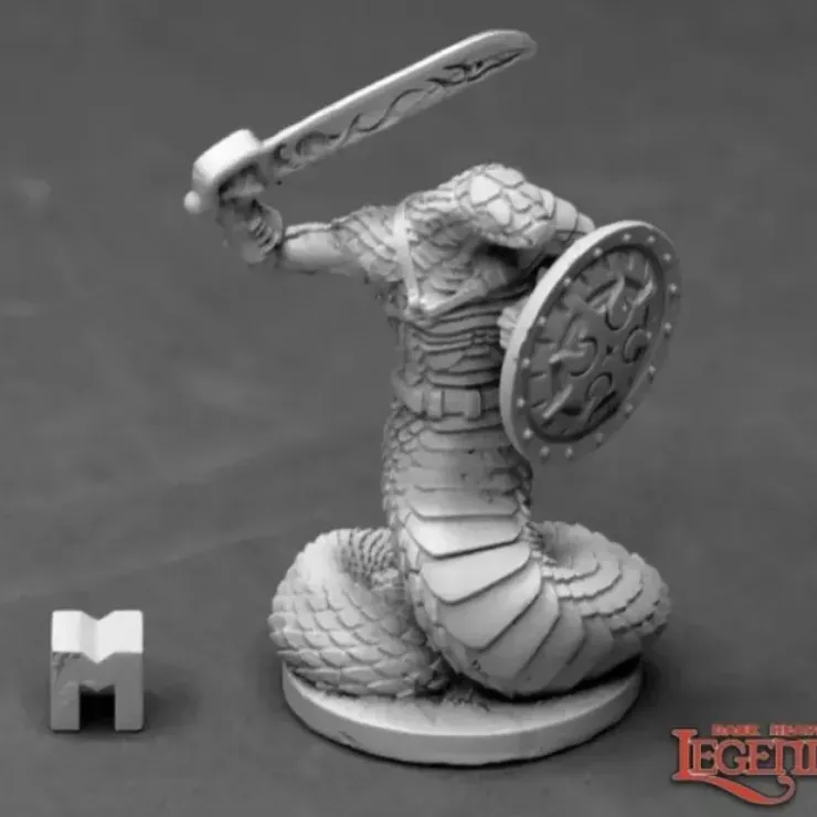 Tabletop Miniatures>Reaper Miniatures Nagendra Warrior (Sword & Shield) 03896 Unpainted Metal Figure - Your Source for Gaming Essentials