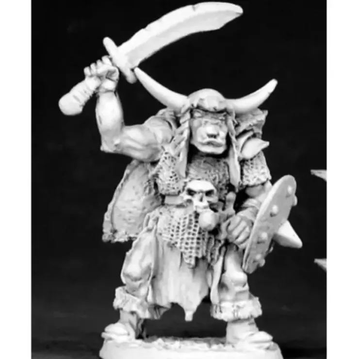 Tabletop Miniatures>Reaper Miniatures Nagrash, Orc Chieftan #02502 Dark Heaven Unpainted Metal - Your Source for Gaming Essentials