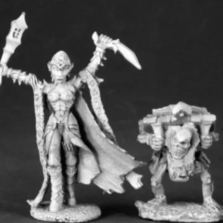 Tabletop Miniatures>Reaper Miniatures Nathrae, Dark Elf Cleric #03110 Dark Heaven Unpainted Metal - Your Source for Gaming Essentials