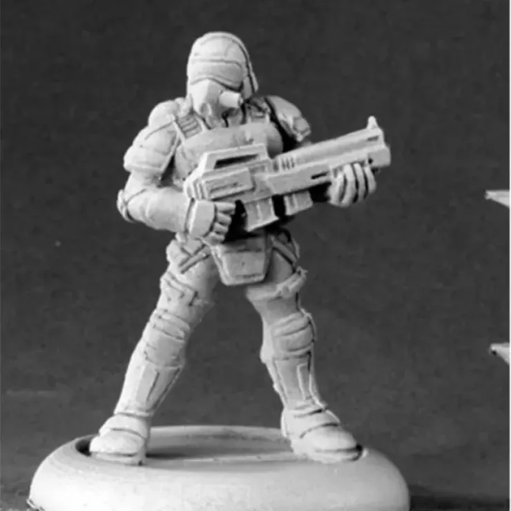 Tabletop Miniatures>Reaper Miniatures Nova Corp Soldier #50103 Chronoscope Unpainted RPG D&D Figure - Your Source for Gaming Essentials