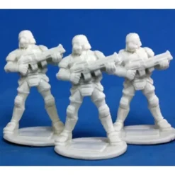 Reaper Miniatures Nova Corp:Soldier (3) #80012 Bones Unpainted Plastic Figure - Your Source for Gaming Essentials* Tabletop Miniatures