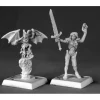 Tabletop Miniatures>Reaper Miniatures Nualia and Elyrium #60012 Pathfinder Miniatures Unpainted Mini - Your Source for Gaming Essentials
