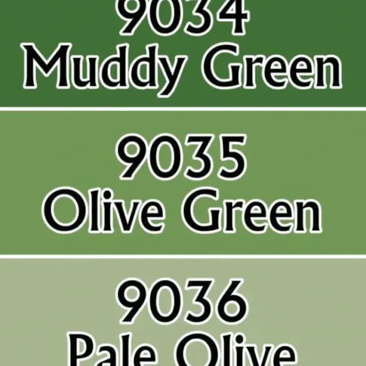 Tabletop Miniatures>Reaper Miniatures Olive Greens #09712 Master Series Triads 3 Pack .5oz Paint - Your Source for Gaming Essentials