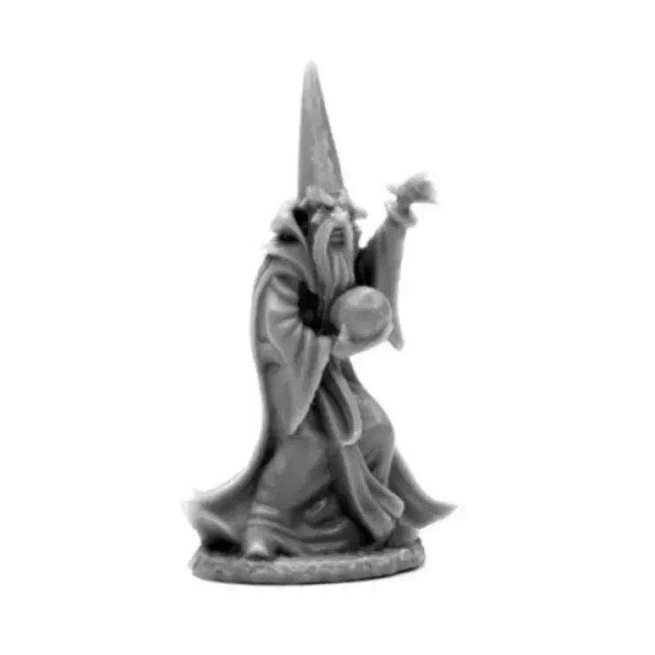 Tabletop Miniatures>Reaper Miniatures Oman Ruul, Wizard #77662 Bones Unpainted Plastic Figure - Your Source for Gaming Essentials