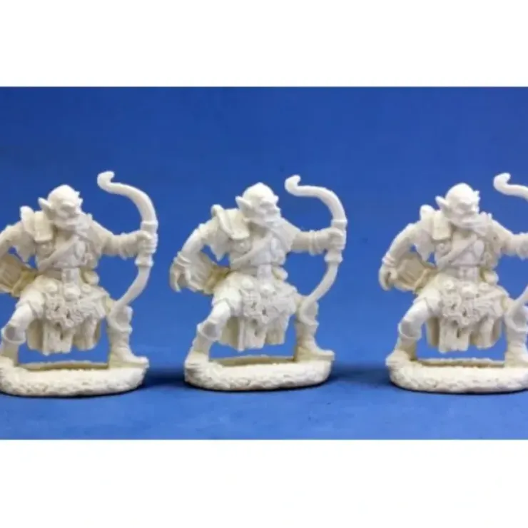 Tabletop Miniatures>Reaper Miniatures Orc Archers (3) #77002 Bones Unpainted Plastic RPG Mini Figure - Your Source for Gaming Essentials