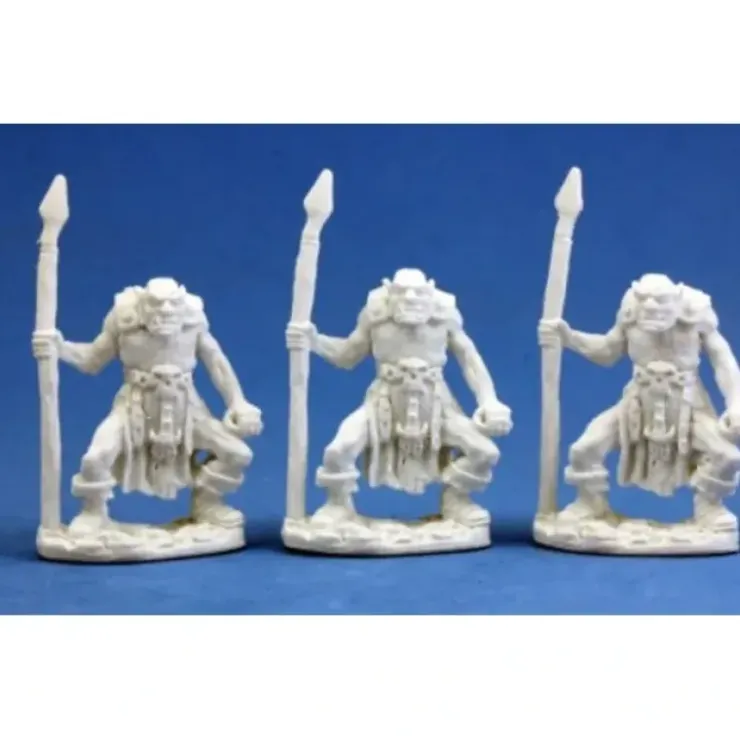 Tabletop Miniatures>Reaper Miniatures Orc Spearmen (3) #77003 Bones Plastic D&D RPG Mini Figure - Your Source for Gaming Essentials