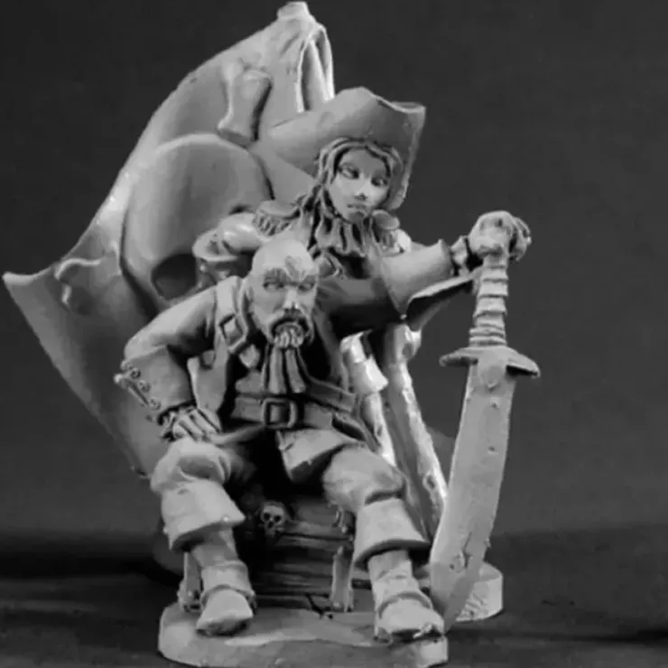 Tabletop Miniatures>Reaper Miniatures Pirate King and Queen #03353 Dark Heaven Unpainted Metal - Your Source for Gaming Essentials