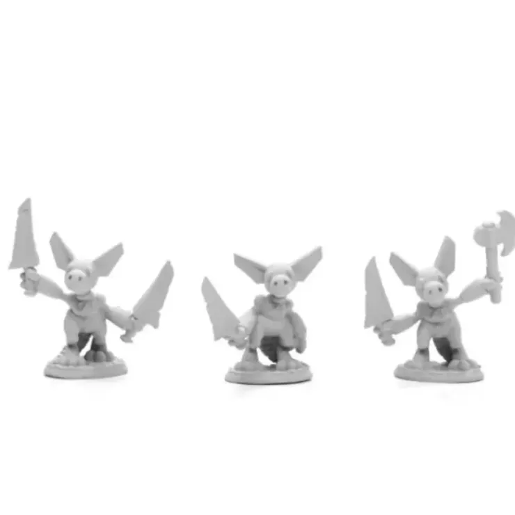 Tabletop Miniatures>Reaper Miniatures Pizza Dungeon Animatronic Kobolds (3) #04005 Unpainted Metal - Your Source for Gaming Essentials