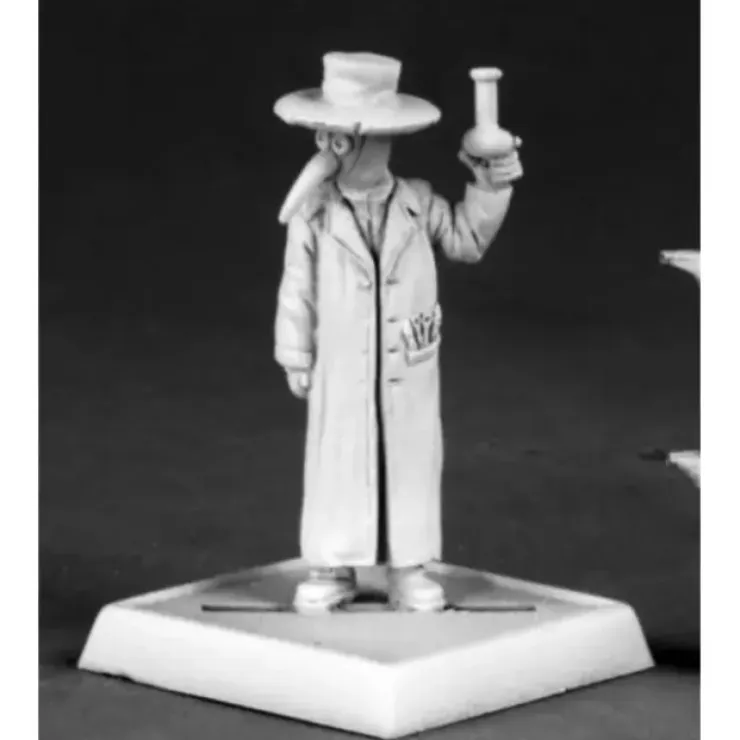 Tabletop Miniatures>Reaper Miniatures Plague Doctor #60058 Pathfinder Miniatures Unpainted D&D Mini - Your Source for Gaming Essentials