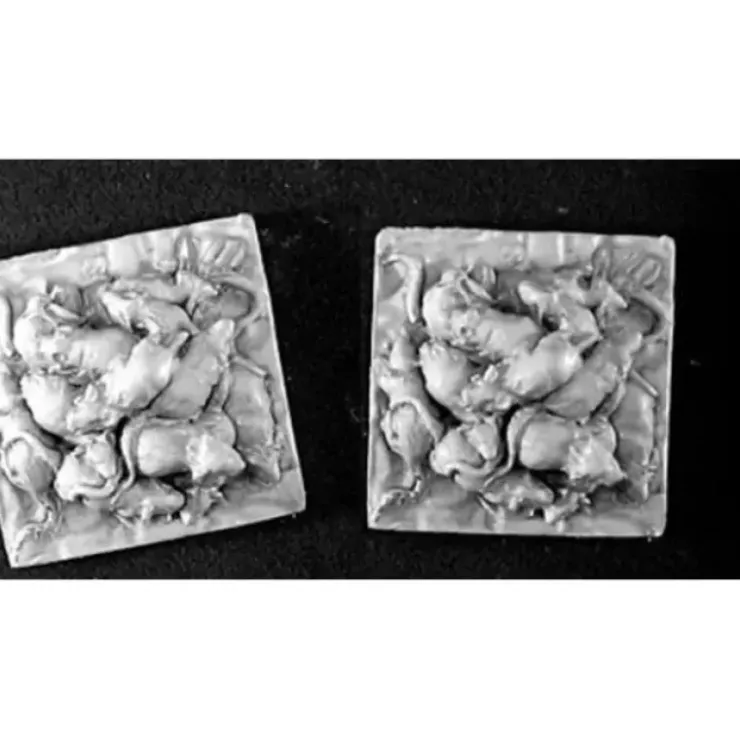 Tabletop Miniatures>Reaper Miniatures Rat Swarm (2 Pieces) #03394 Dark Heaven Unpainted Metal - Your Source for Gaming Essentials
