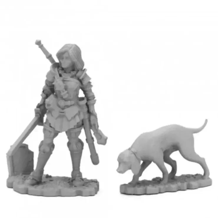 Tabletop Miniatures>Reaper Miniatures ReaperCon Iconic Duskwarden & Hound #03970 Dark Heaven Metal - Your Source for Gaming Essentials