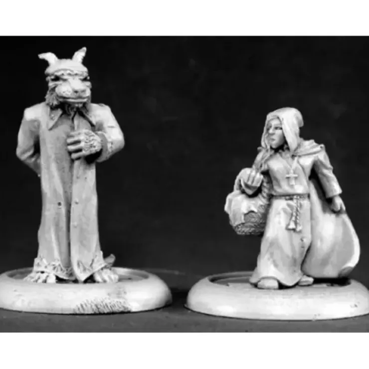 Tabletop Miniatures>Reaper Miniatures Red Riding Hood and Big Bad Wolf #50073 Chronoscope Figure - Your Source for Gaming Essentials