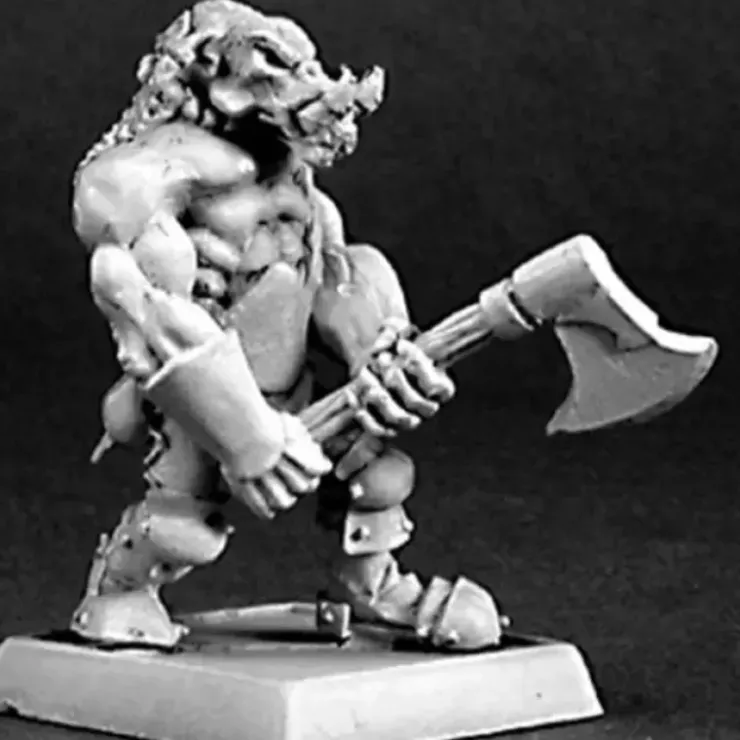 Tabletop Miniatures>Reaper Miniatures Reven Bull Orc Berserker #14404 Reven Unpainted RPG D&D Mini - Your Source for Gaming Essentials