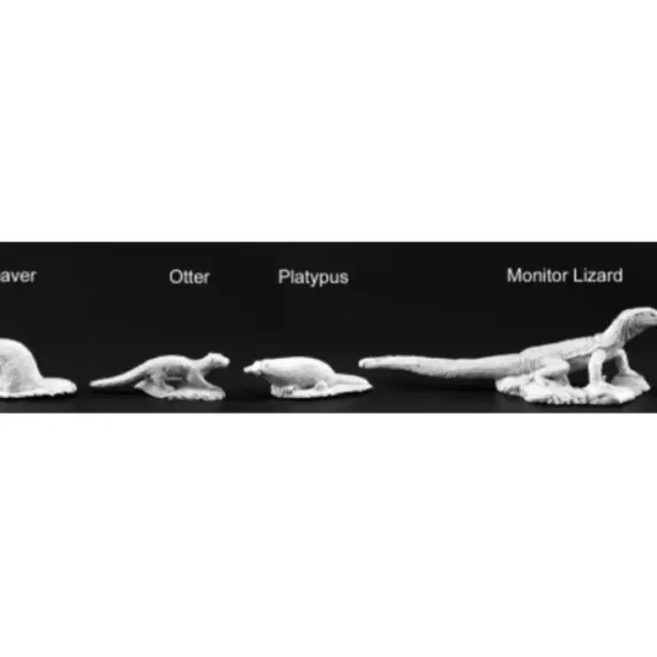 Tabletop Miniatures>Reaper Miniatures River Familiars (4 Pieces) #03704 Dark Heaven Unpainted Metal - Your Source for Gaming Essentials