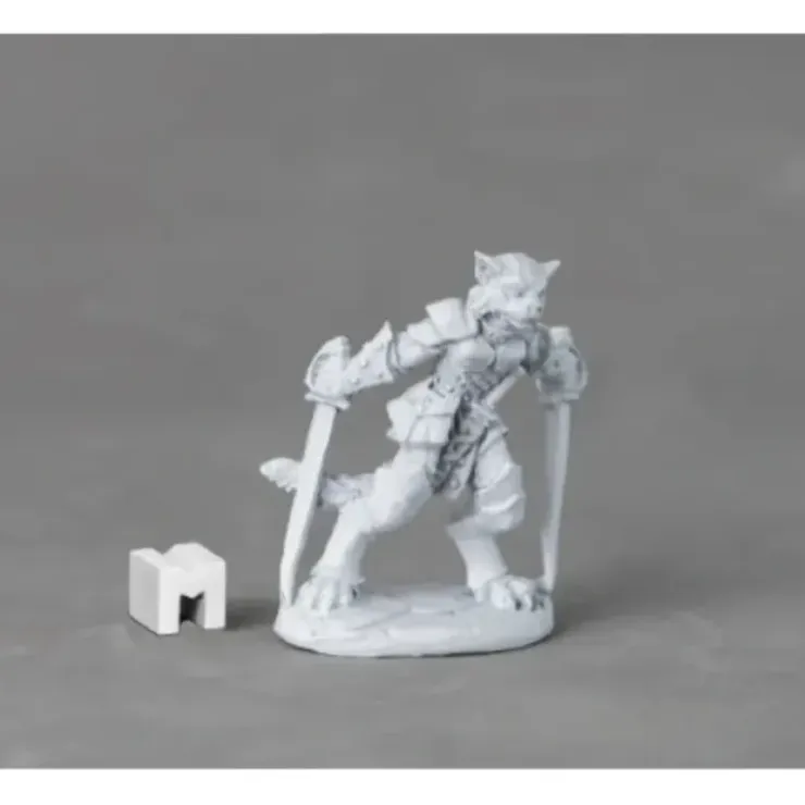 Tabletop Miniatures>Reaper Miniatures Shadoweyes, Catfolk Rogue#03894 Dark Heaven Unpainted Metal - Your Source for Gaming Essentials