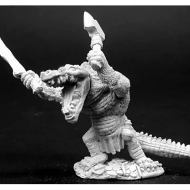 Tabletop Miniatures>Reaper Miniatures Shrend, Alligator-Man #02763 Dark Heaven Unpainted Metal - Your Source for Gaming Essentials