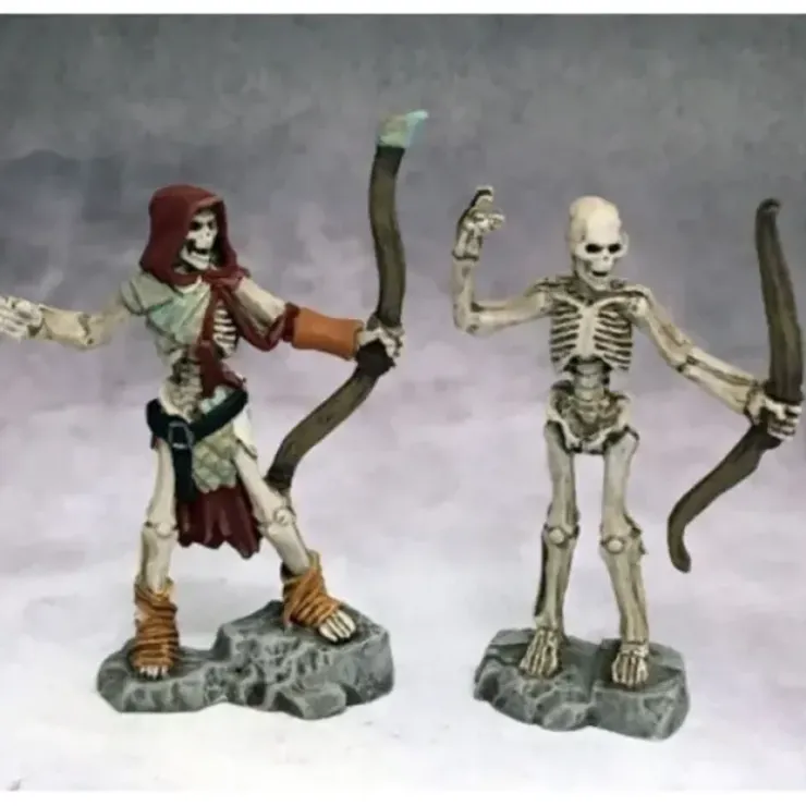 Tabletop Miniatures>Reaper Miniatures Skeleton Archers (2) #03755 Dark Heaven Legends Unpainted Mini - Your Source for Gaming Essentials