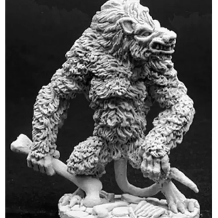 Tabletop Miniatures>Reaper Miniatures Skrattle, Giant Ratman #02761 Dark Heaven Unpainted Metal - Your Source for Gaming Essentials