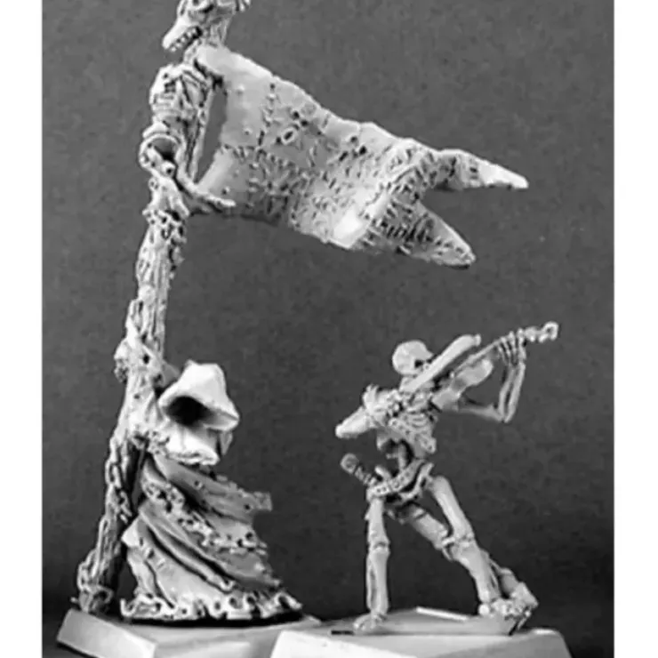 Tabletop Miniatures>Reaper Miniatures Standard & Musician, Necropolis #14291 Necropolis Unpainted - Your Source for Gaming Essentials