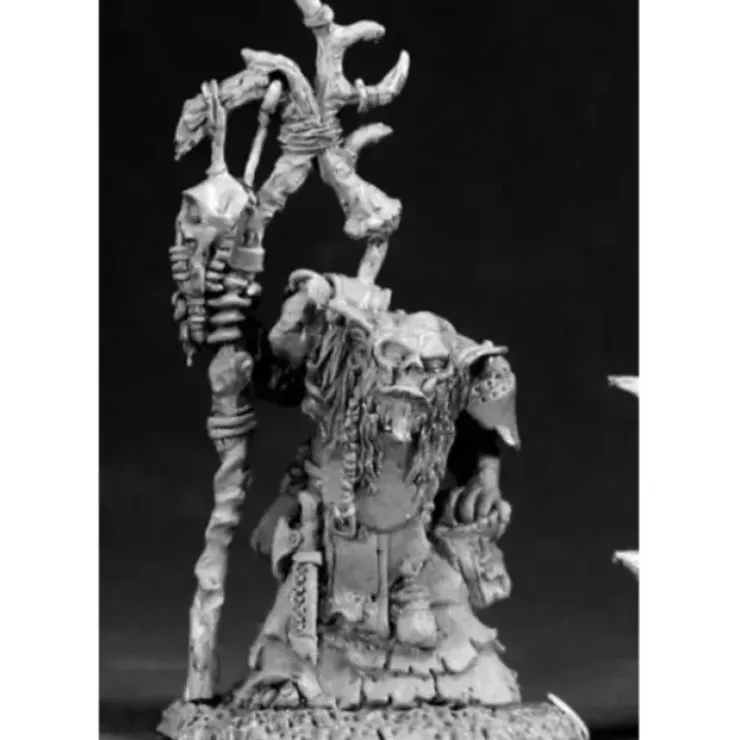 Tabletop Miniatures>Reaper Miniatures Surkar, Orc Shaman #03043 Dark Heaven Legends Unpainted Metal - Your Source for Gaming Essentials