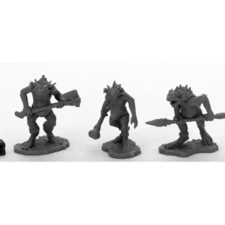 Tabletop Miniatures>Reaper Miniatures Troglodytes (3) #44046 Bones Black Unpainted Plastic Figure - Your Source for Gaming Essentials
