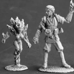 Tabletop Miniatures>Reaper Miniatures Unpainted Anzen Contar, Mystic & Familiar #03596 Dark Heaven - Your Source for Gaming Essentials