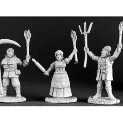 Tabletop Miniatures>Reaper Miniatures Unpainted Townsfolk VIII: Village Mob 3P 03123 Dark Heaven - Your Source for Gaming Essentials