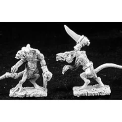 Tabletop Miniatures>Reaper Miniatures Wererats (2 Pieces) 02871 Dark Heaven Legends Unpainted Metal - Your Source for Gaming Essentials