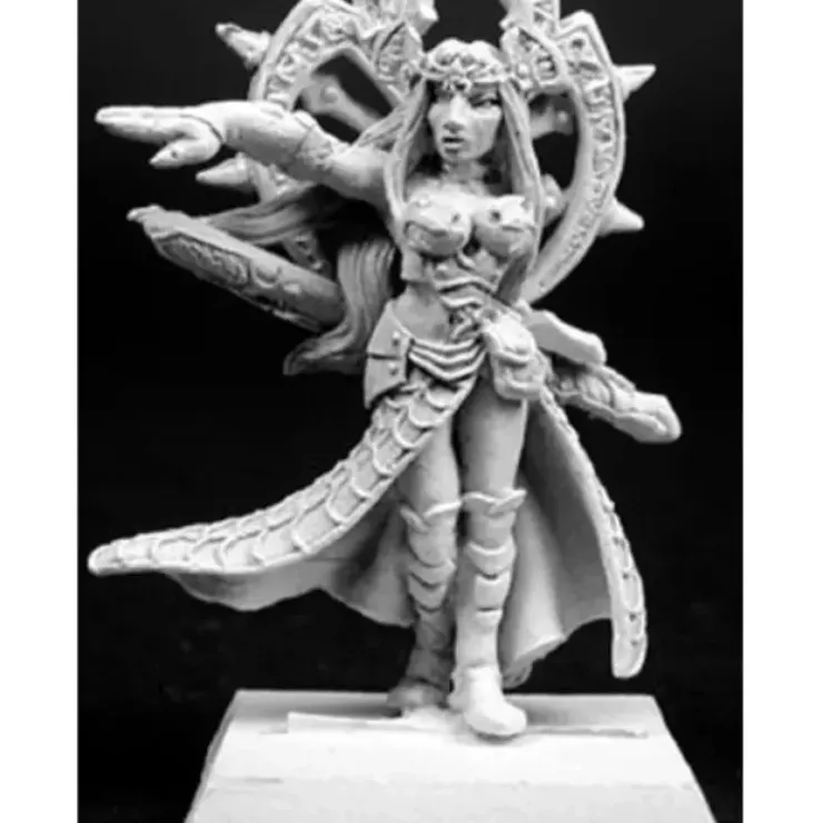 Tabletop Miniatures>Reaper Miniatures Witch Queen, Darkspawn Warlord #14065 Darkspawn Unpainted Mini - Your Source for Gaming Essentials