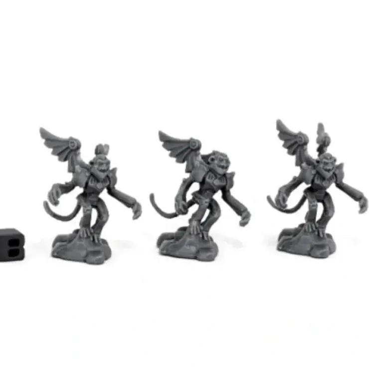 Tabletop Miniatures>Reaper Miniatures WWWOZ Winged Monkeys (3) #80061 Chronoscope Unpainted Plastic - Your Source for Gaming Essentials