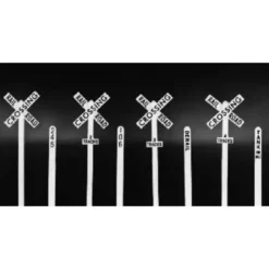Rix Products 628-0660 Crossbuck and Milepost Set - Your Source for Gaming Essentials* Trains