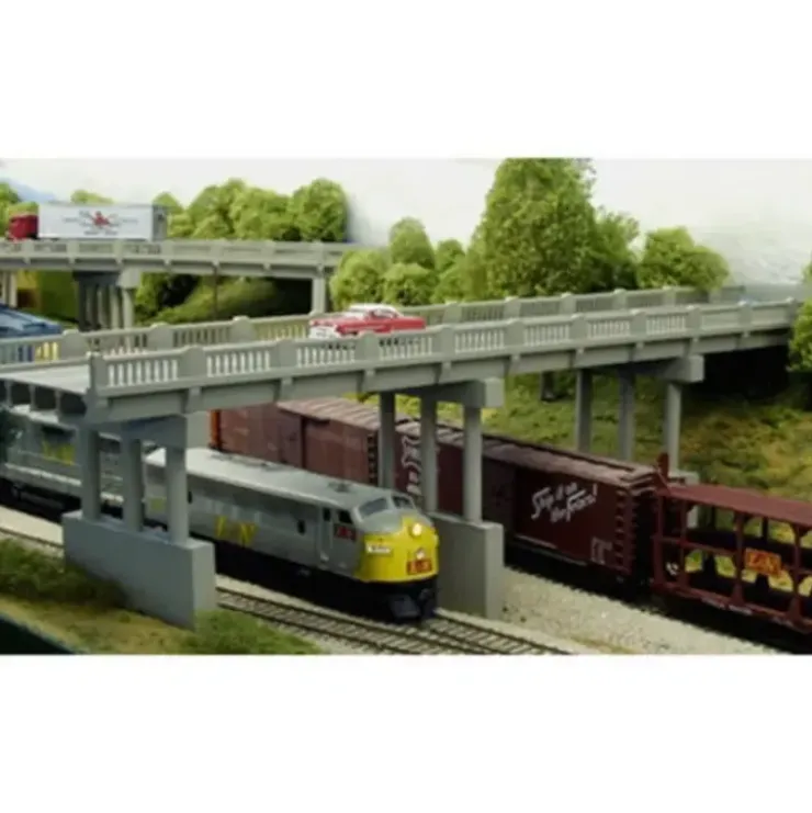Rix Products 628-0153 N 150' Early Highway Overpass W/4 Piers Kit - Your Source for Gaming Essentials* Trains