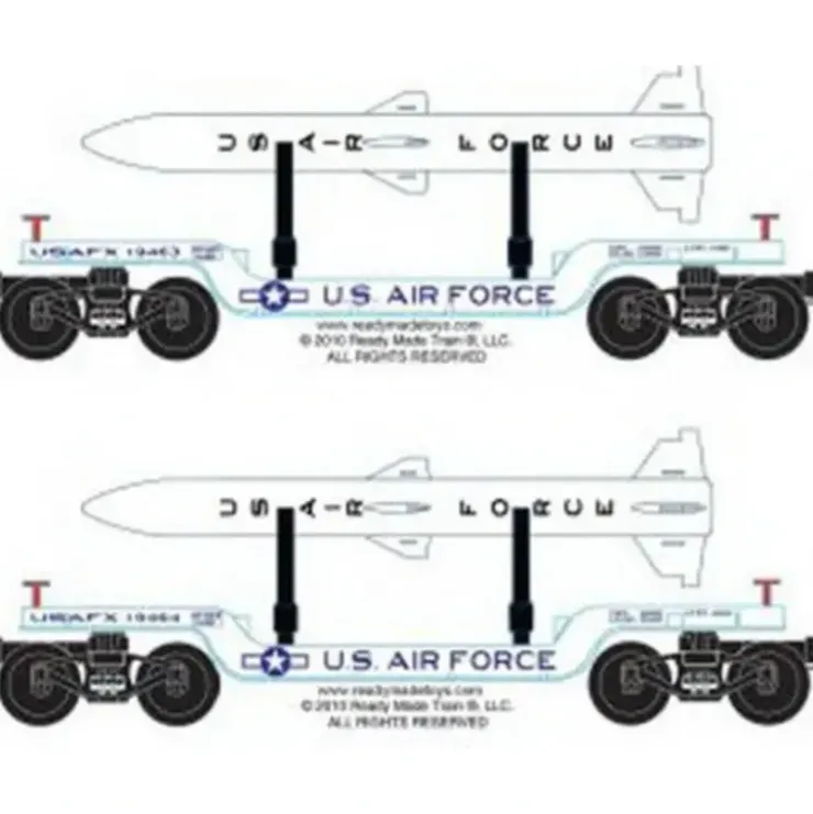 RMT 96562 O Dep.Ctr.Flat Car USAF/2pk - Your Source for Gaming Essentials* Trains
