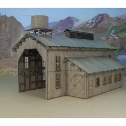 RS Laser Kits 2004 HO Single Stall Engine House without Door - Your Source for Gaming Essentials* Trains