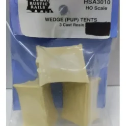 Rustic Rails HSA3010 HO Scale Wedge Pup Cast Resin Tents (Pack of 3) - Your Source for Gaming Essentials* Trains