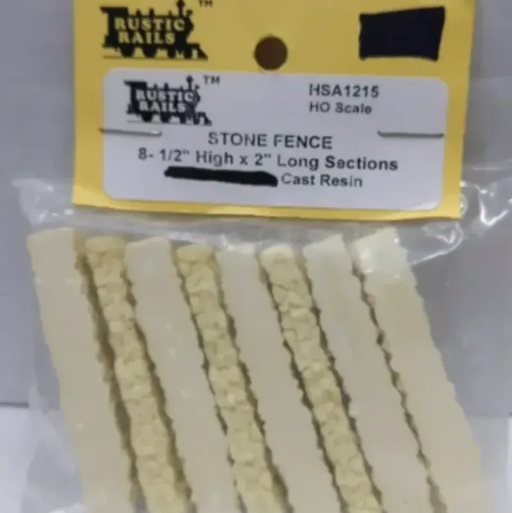 Rustic Rails HSA1215 HO Stone Fence 8-1/2" High x 2" Long Sections Cast Resin - Your Source for Gaming Essentials* Trains