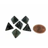 Dice>Scarab 12mm Mini 4 Sided D4 Dice, 6 Pieces - Jade with Gold Numbers - Your Source for Gaming Essentials