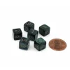 Dice>Scarab 9mm Mini 6 Sided D6 Dice, 6 Pieces - Jade with Gold Numbers - Your Source for Gaming Essentials