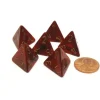 Dice>Scarab 18mm 4 Sided D4 Chessex Dice, 6 Pieces - Scarlet with Gold - Your Source for Gaming Essentials