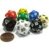 Dice>Set of 8 Assorted Colors Twenty Sided 19mm D20 Opaque Dice for RPG D&D - Your Source for Gaming Essentials