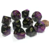 Dice>Set of 10 Chessex Gemini D10 Dice - Black-Purple with Gold Numbers - Your Source for Gaming Essentials
