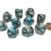 Dice>Set of 10 Chessex Gemini D10 Dice - Steel-Teal with White Numbers - Your Source for Gaming Essentials