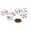 Dice>Set of 6 Cow Dice 16mm D6 Rounded Edge Animal Dice- White with Brown Pips - Your Source for Gaming Essentials