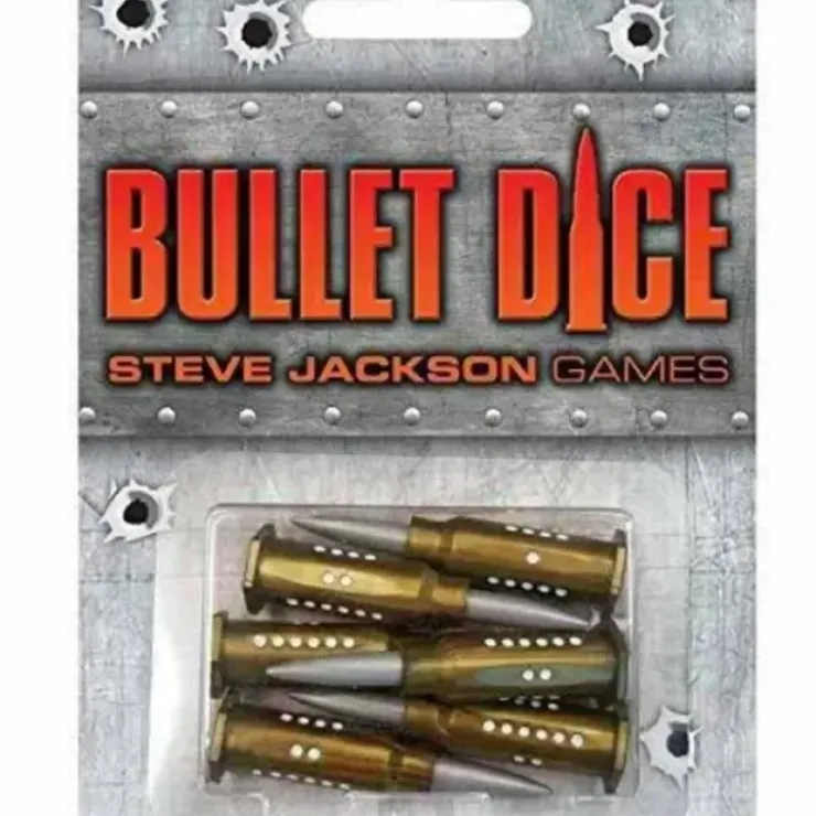 Dice>Set of 6 D6 Bullet Dice - Your Source for Gaming Essentials