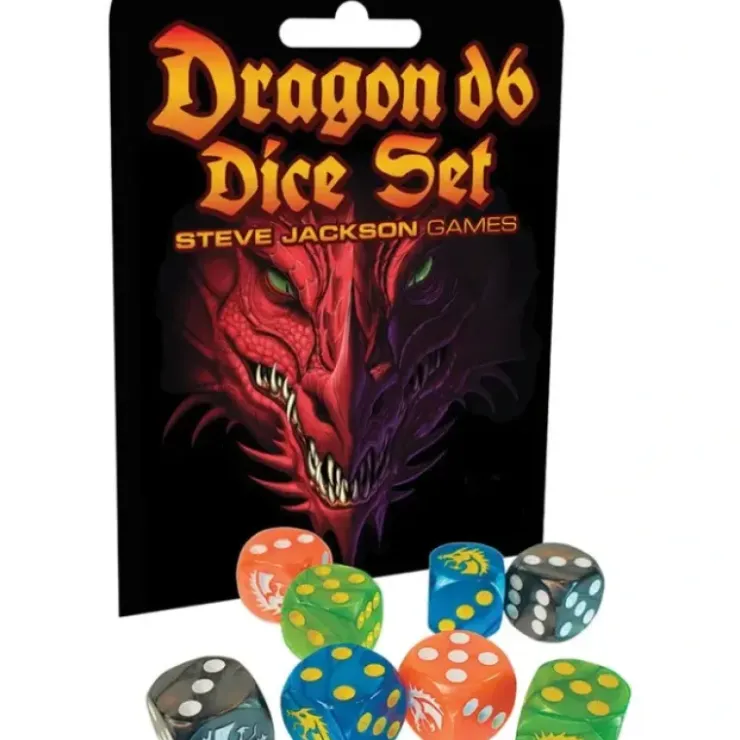 Dice>Set of 8 D6 Dragon Dice Set - Your Source for Gaming Essentials
