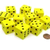 Dice>Set of 10 D6 Large 25mm Foam Dice - Yellow with Black Spots - Your Source for Gaming Essentials