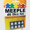 Dice>Set of 8 D6 Meeple Dice - Black - Your Source for Gaming Essentials