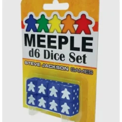 Dice>Set of 8 D6 Meeple Dice - Blue - Your Source for Gaming Essentials